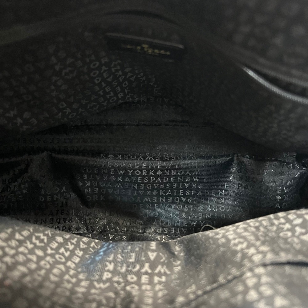 Kate Spade Grove Street Carli WKRU4192 Black Leather Satchel Dome Bag - Picture 4 of 7